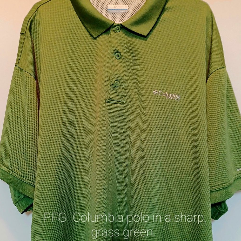 🐟 Columbia XXL PFG polo, vented back & UPF 30 GUC!